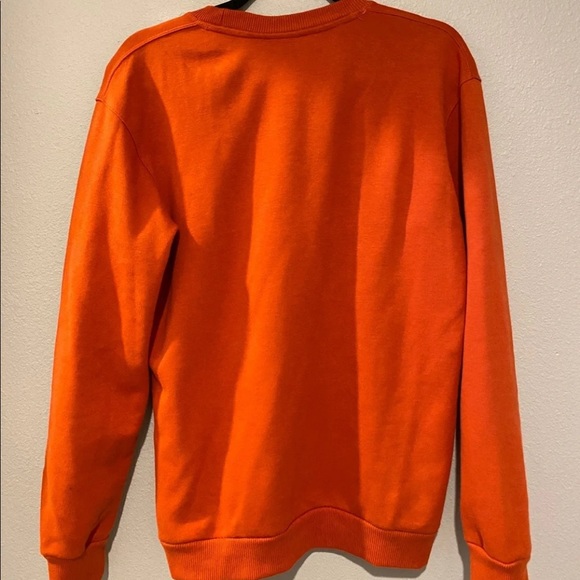 ZARA Men's Orange Sweatshirt Crewneck Sweater Small 38 - Picture 3 of 3